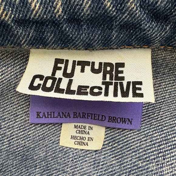 Future Collective Kahlana Barfield Brown| Casual Blue Denim Dress - Picture 13 of 15